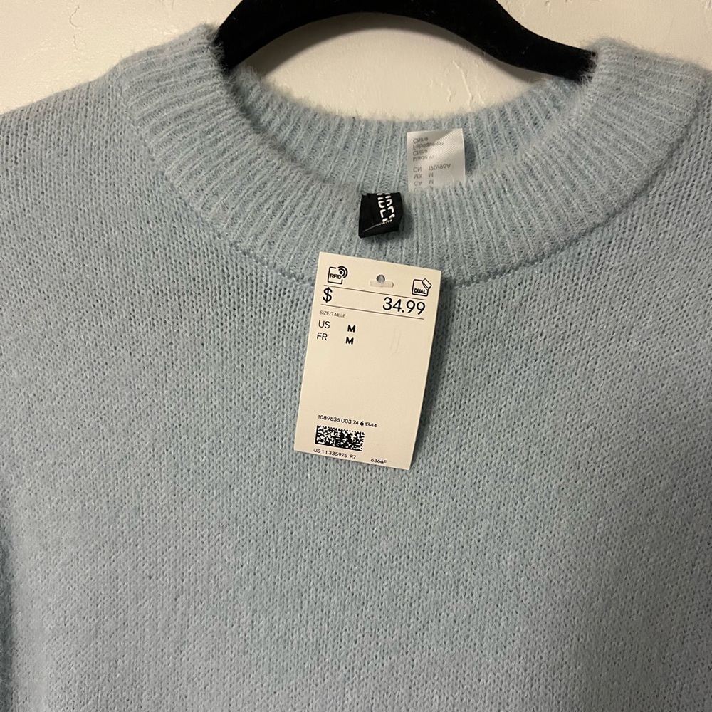 H&M Divided Baby Blue Knit Bodycon Dress - Picture 3 of 4